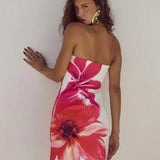 Floral Strapless Mini Dress – Bold Bloom Print