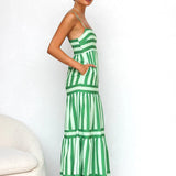 Playful Whimsy Stripe Midi Dress – Bold Summer Charm