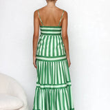 Playful Whimsy Stripe Midi Dress – Bold Summer Charm