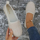 Women’s Canvas Espadrilles – Lightweight Flat Slip-On Summer Shoes