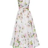 Women’s Fit & Flare Floral Midi Dress – Sleeveless A-Line Sundress