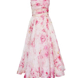 Women’s Fit & Flare Floral Midi Dress – Sleeveless A-Line Sundress