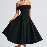 Women’s Off Shoulder Formal Midi Dress