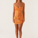 Women’s Sequin Cami Mini Dress – Strappy Backless Party Dress