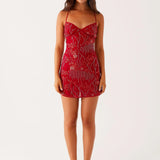 Women’s Sequin Cami Mini Dress – Strappy Backless Party Dress