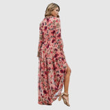 June - Chiffon maxi dress with floral print