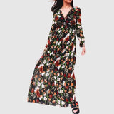 June - Chiffon maxi dress with floral print