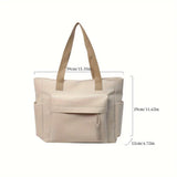 Large Capacity Tote Bag with Shoulder Strap