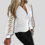 Martina - Long Sleeve Shirt V Neck