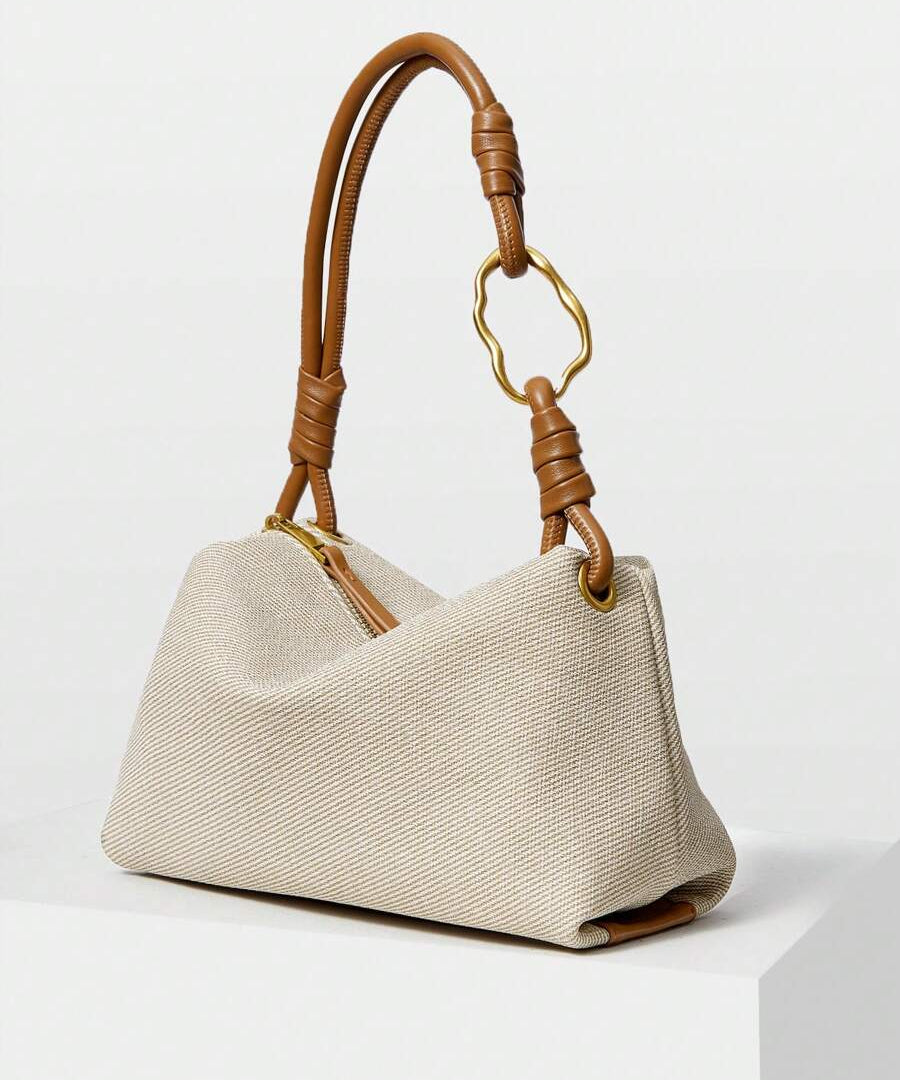 ROTIN — Woven Handle Hobo Bag
