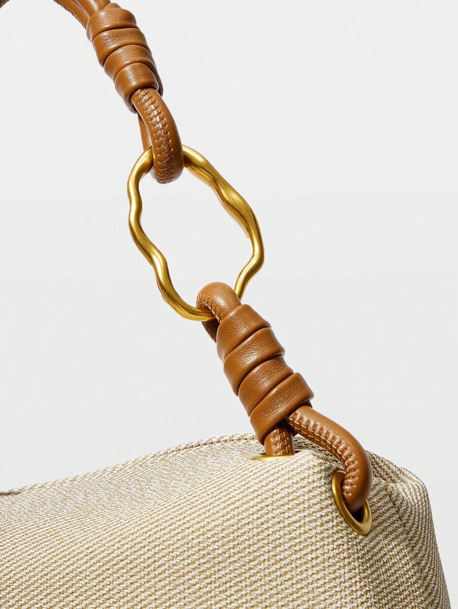 ROTIN — Woven Handle Hobo Bag
