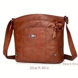 Elegant Fashion Leather Crossbody Saddle Bag