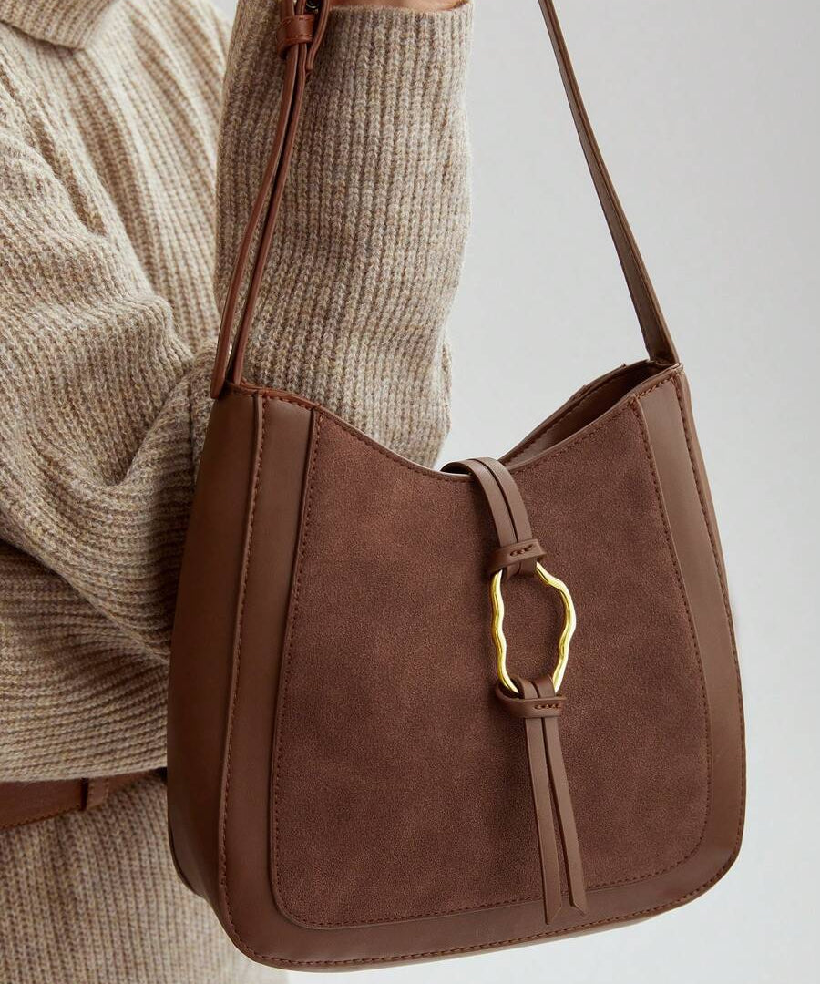 ANNEAU — Metal Ring Shoulder Hobo Bag