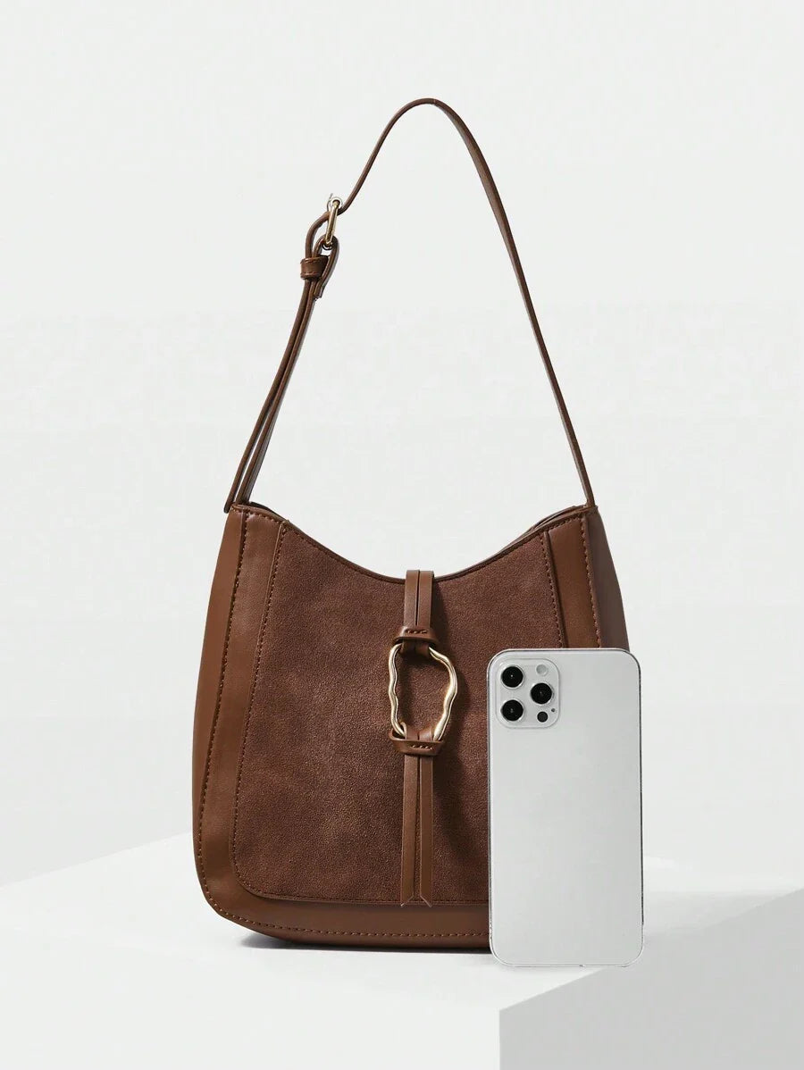 ANNEAU — Metal Ring Shoulder Hobo Bag