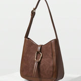 ANNEAU — Metal Ring Shoulder Hobo Bag