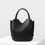 COROLLE — Petal Top Bucket Bag Black