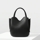 COROLLE — Petal Top Bucket Bag Black