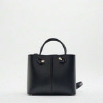 CÉLADON — Mini Structured Top Handle Tote Black