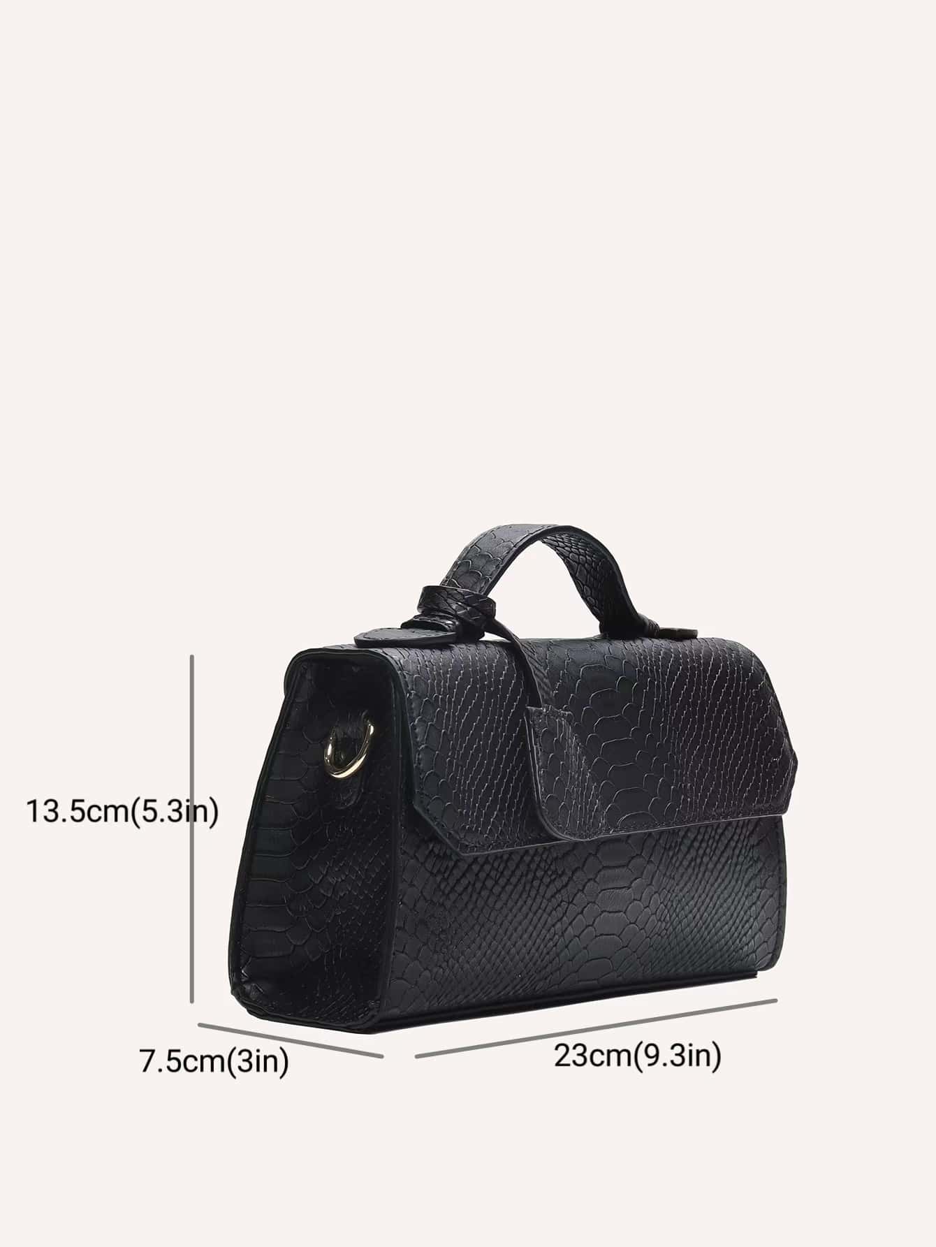 ÉCAILLE — Snake Texture Top Handle Bag