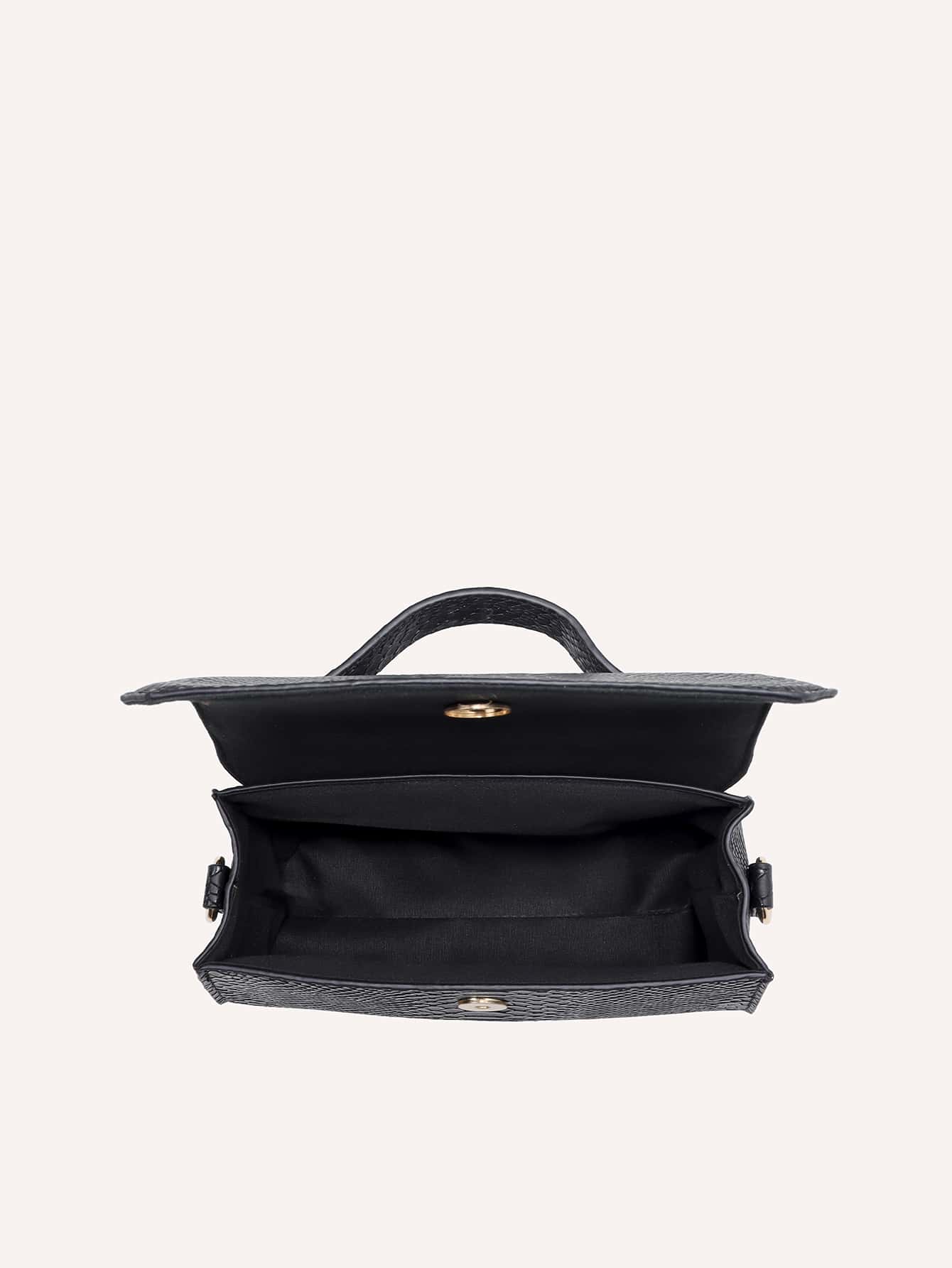 ÉCAILLE — Snake Texture Top Handle Bag