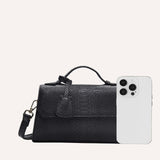 ÉCAILLE — Snake Texture Top Handle Bag