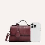 ÉCAILLE — Snake Texture Top Handle Bag