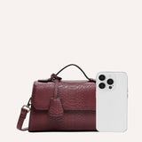 ÉCAILLE — Snake Texture Top Handle Bag