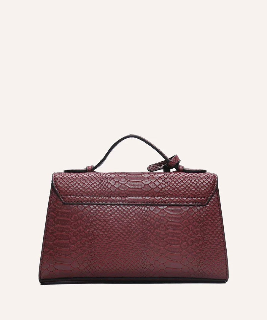 ÉCAILLE — Snake Texture Top Handle Bag