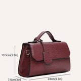 ÉCAILLE — Snake Texture Top Handle Bag