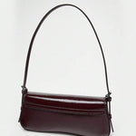 LAQUE — Glossy Patent Baguette Shoulder Bag