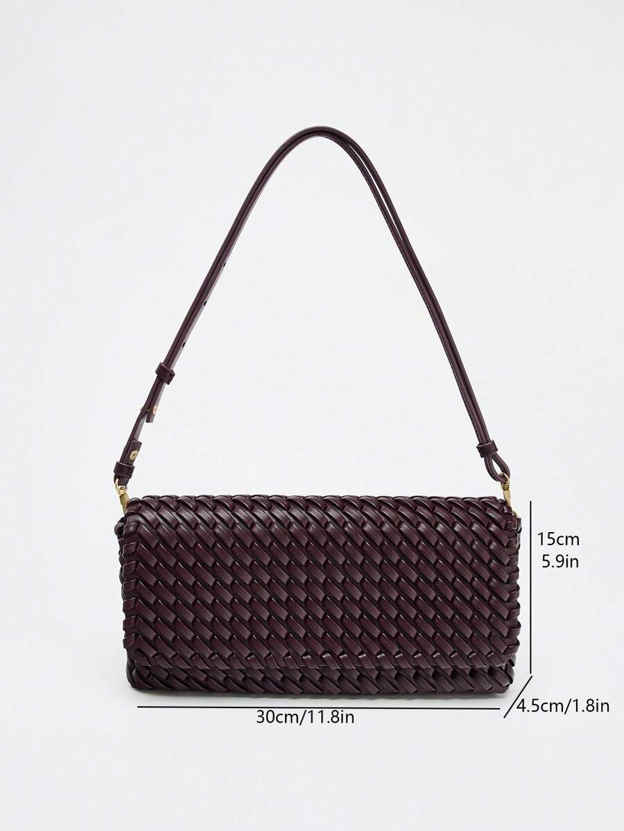 TRESSE — Woven Baguette Shoulder Bag