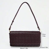 TRESSE — Woven Baguette Shoulder Bag