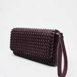 TRESSE — Woven Baguette Shoulder Bag