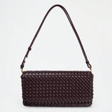 TRESSE — Woven Baguette Shoulder Bag