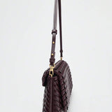 TRESSE — Woven Baguette Shoulder Bag