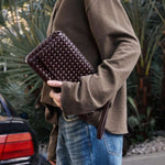 TRESSE — Woven Baguette Shoulder Bag