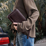 TRESSE — Woven Baguette Shoulder Bag