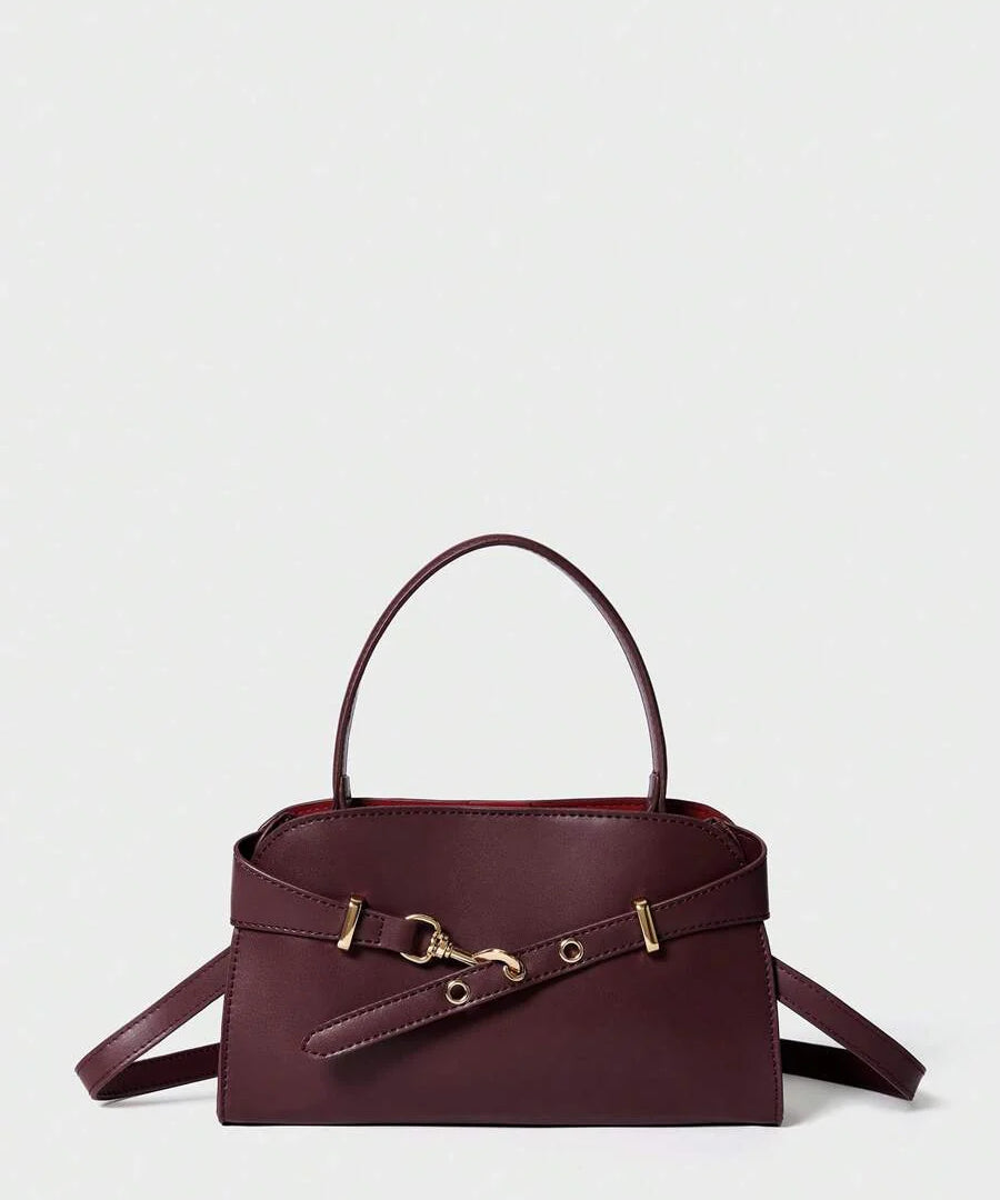 MORS — Equestrian Top Handle Bag Burgundy