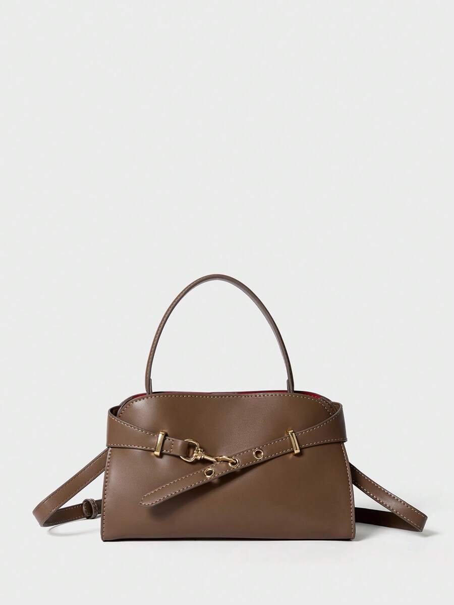 MORS — Equestrian Top Handle Bag Brown