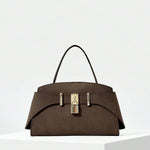 VERROU — Lock Detail Top Handle Bag Brown