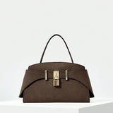 VERROU — Lock Detail Top Handle Bag Brown