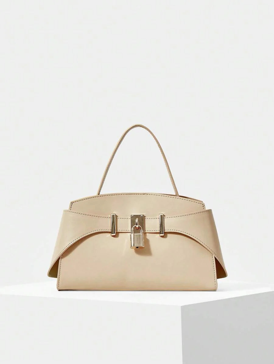 VERROU — Lock Detail Top Handle Bag Apricot