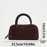 VELOURS — Suedette Boston Top Handle Bag