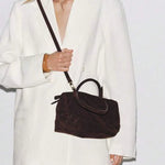 VELOURS — Suedette Boston Top Handle Bag