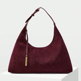DUNE — Oversized Suede Hobo Bag Red
