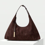 DUNE — Oversized Suede Hobo Bag Coffee
