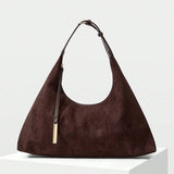 DUNE — Oversized Suede Hobo Bag Coffee