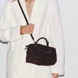VELOURS — Suedette Boston Top Handle Bag