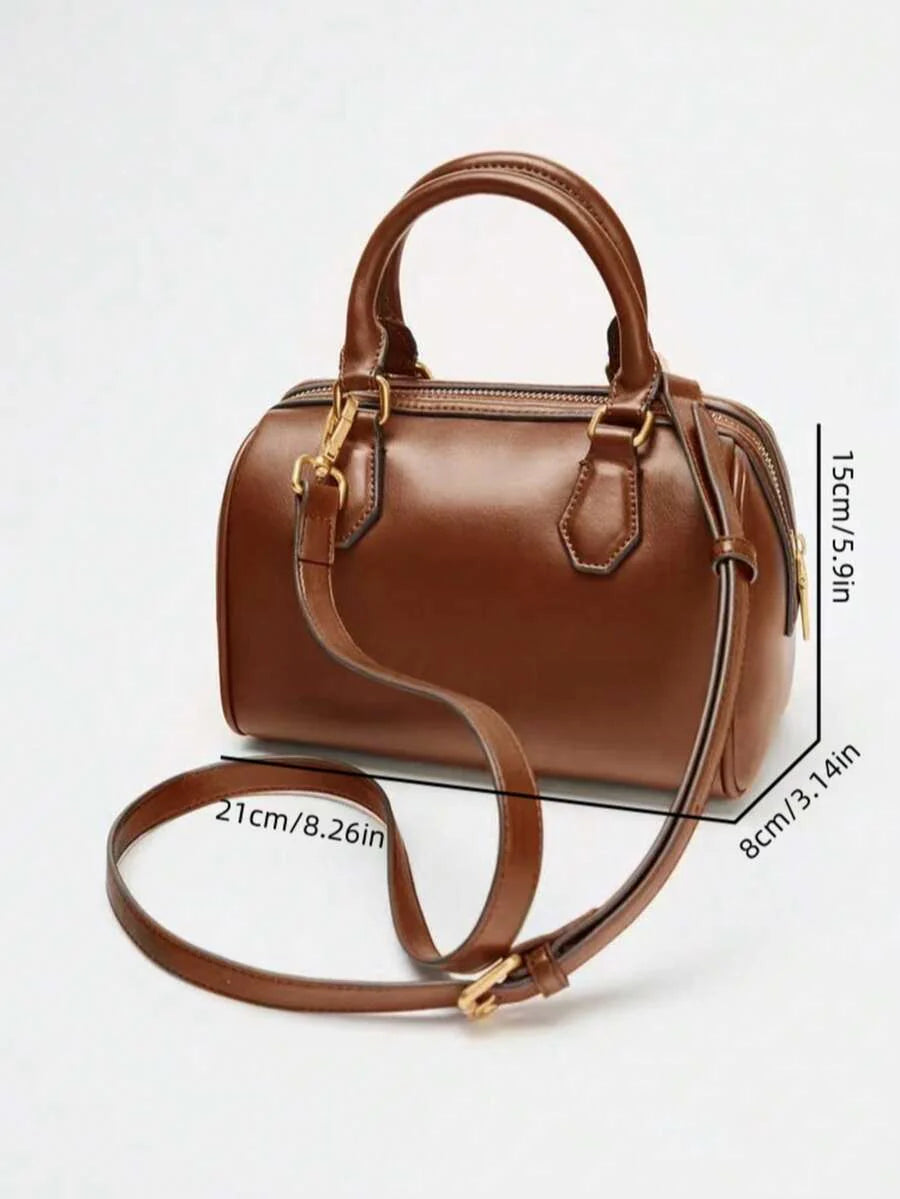 COGNAC — Mini Boston Top Handle Bag