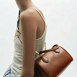 COGNAC — Mini Boston Top Handle Bag